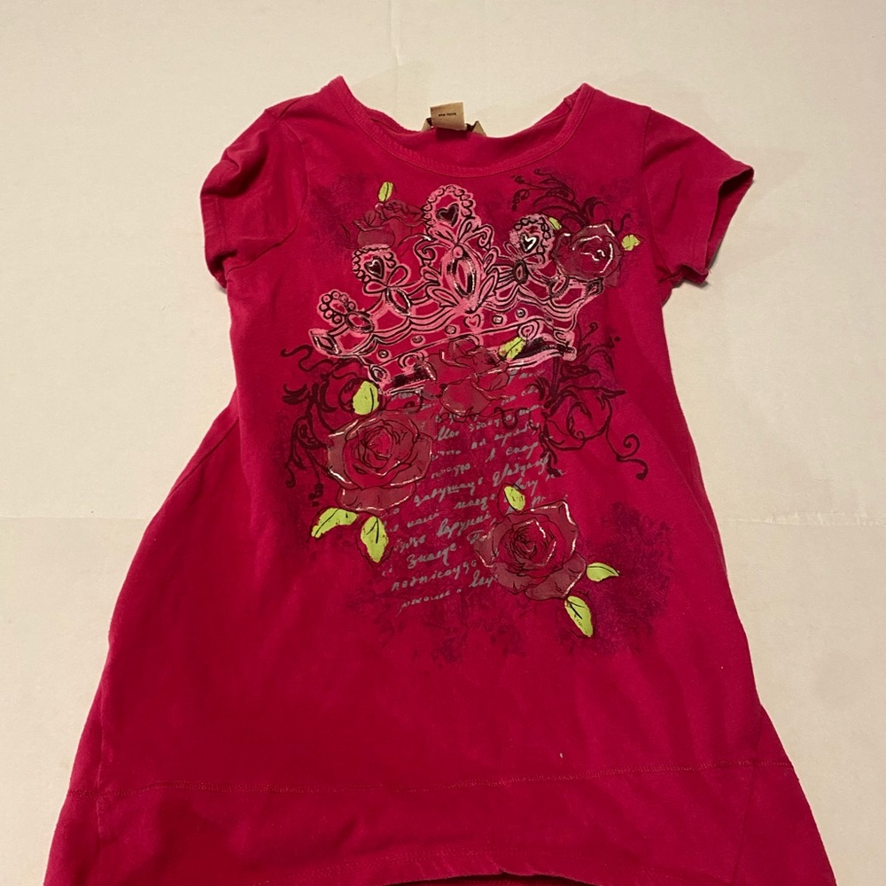 Arizona Jean Company Pink Short Sleeve Tee with Sparkly Embellishments